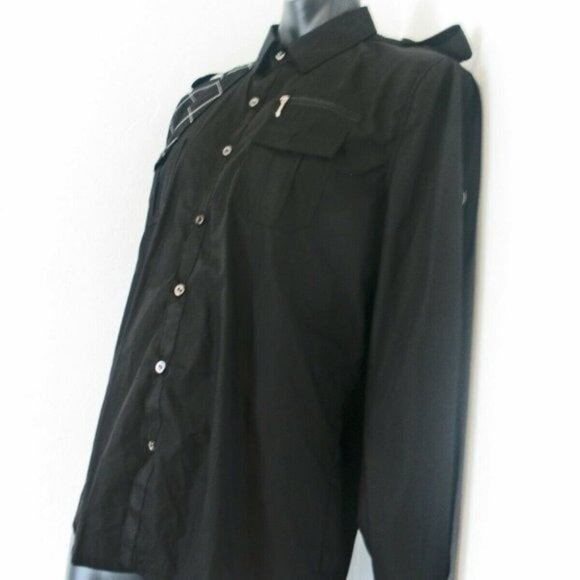 jeansian Men's Slim Fit Long Sleeves Casual Button - Picture 2 of 12